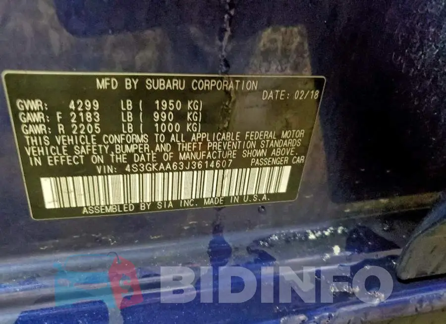 4S3GKAA63J3614607 Photo# 12