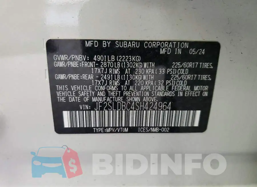 JF2SLDBC4SH424964 Photo# 13