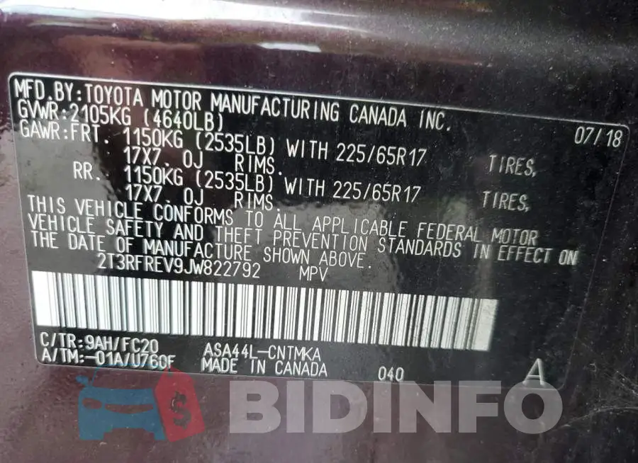 2T3RFREV9JW822792 Photo# 13