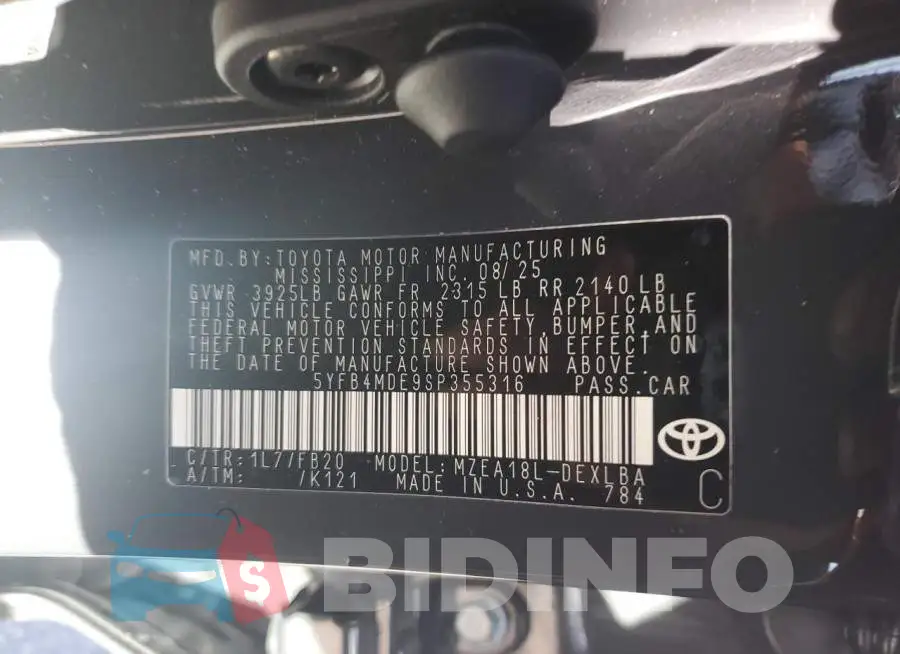 5YFB4MDE9SP355316 Photo# 12