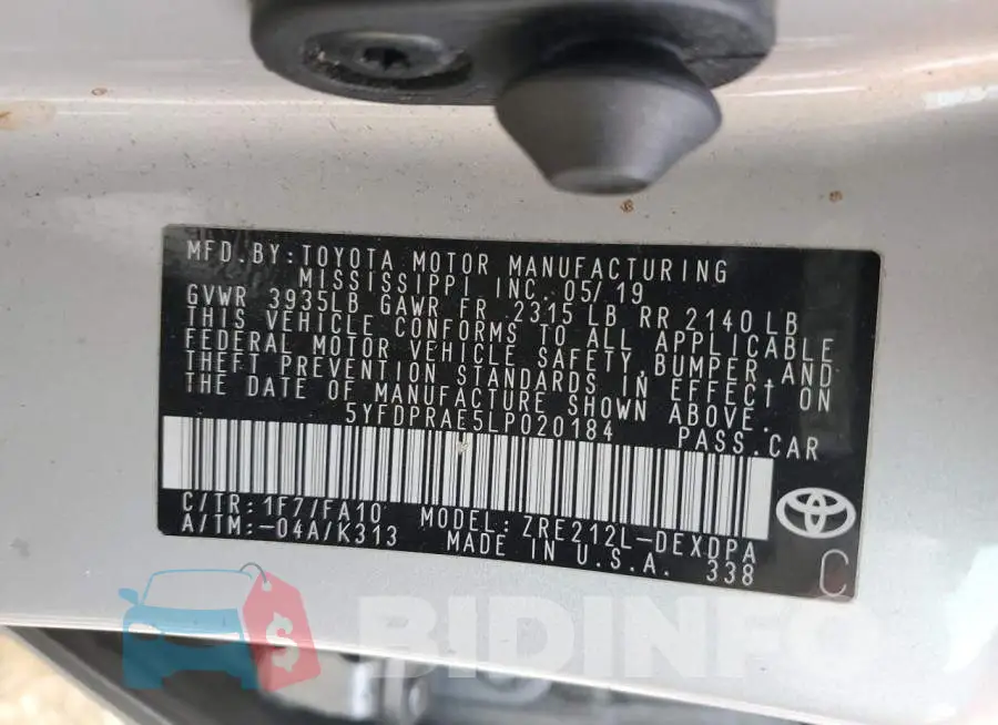 5YFDPRAE5LP020184 Photo# 12