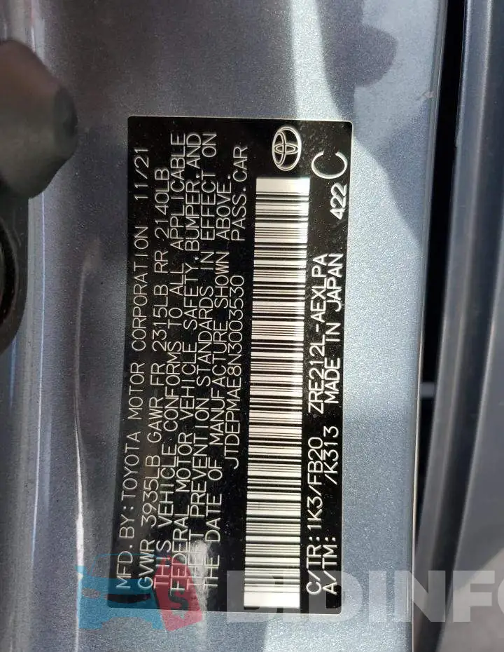 JTDEPMAE8N3003530 Photo# 13