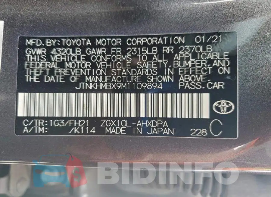 JTNKHMBX9M1109894 Photo# 14