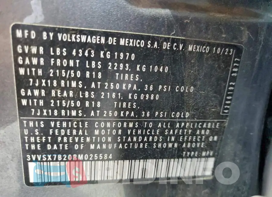3VVSX7B20RM025584 Photo# 12