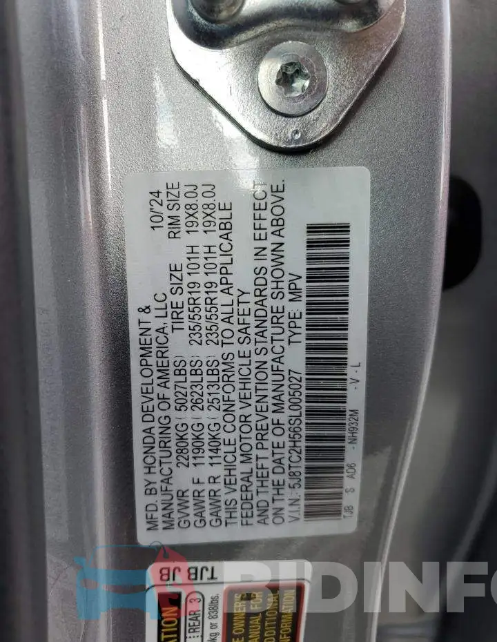 5J8TC2H56SL005027 Photo# 14