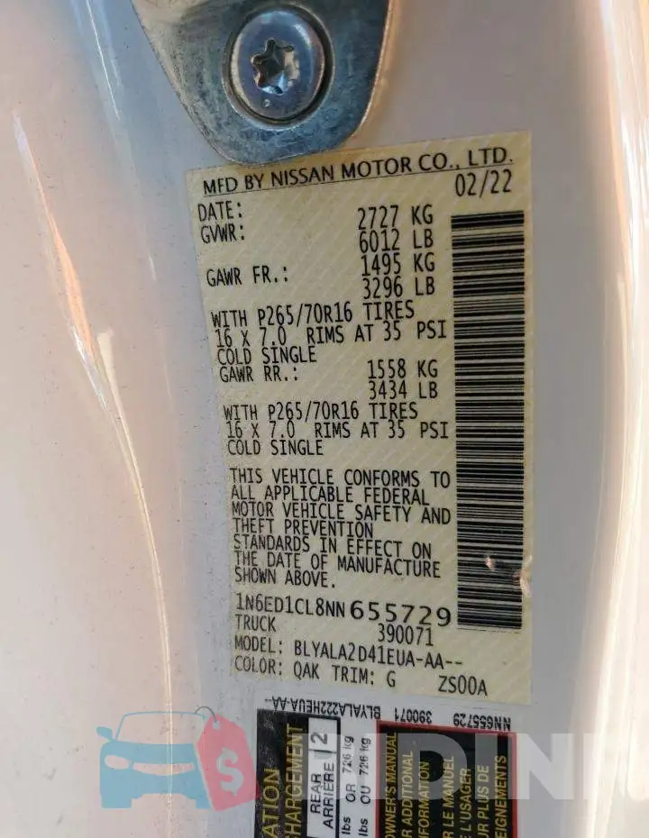1N6ED1CL8NN655729 Photo# 12