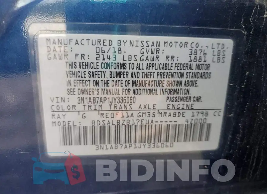 3N1AB7AP1JY336060 Photo# 12