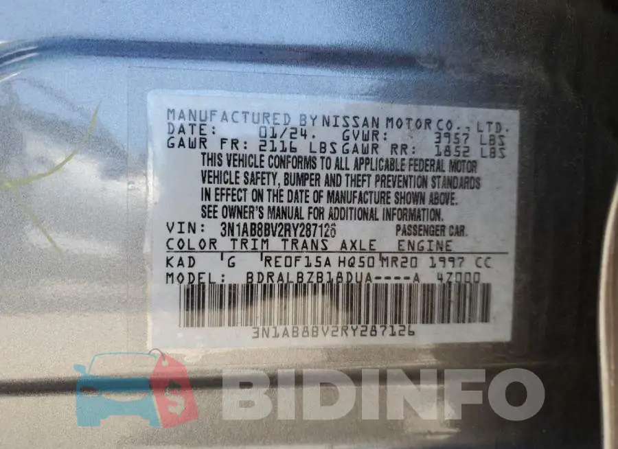 3N1AB8BV2RY287126 Photo# 13