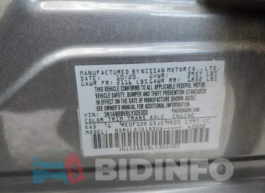 3N1AB8BV8LY305300 Photo# 12
