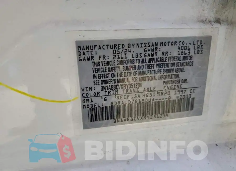 3N1AB8CVXRY351234 Photo# 12