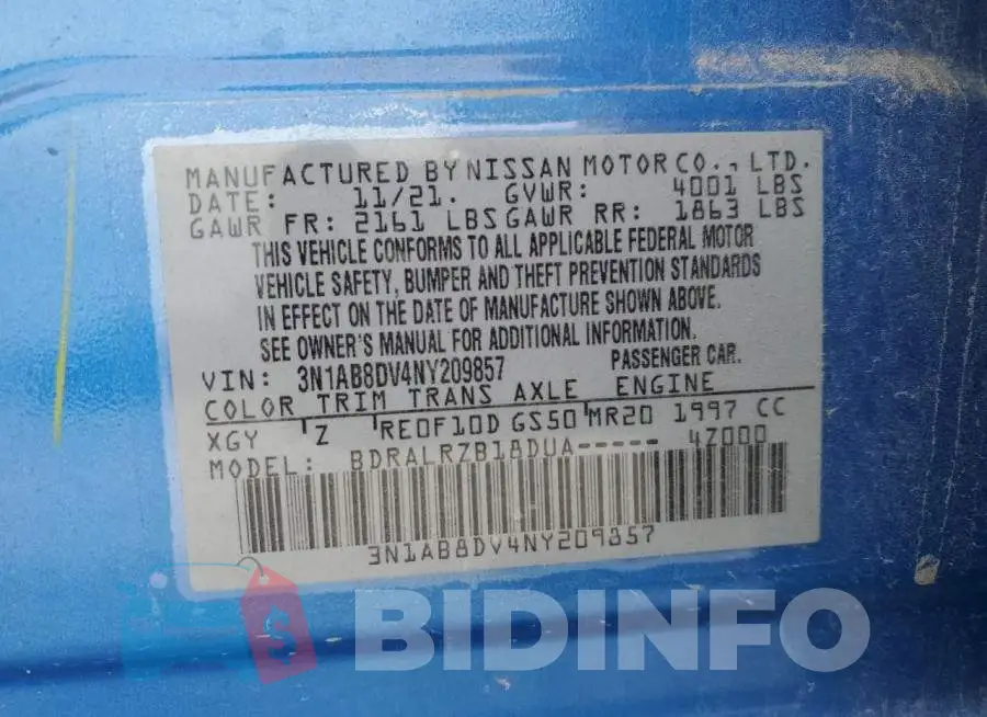 3N1AB8DV4NY209857 Photo# 12