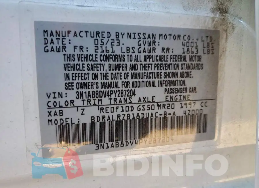 3N1AB8DV4PY287204 Photo# 12