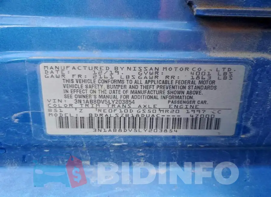 3N1AB8DV5LY203854 Photo# 13