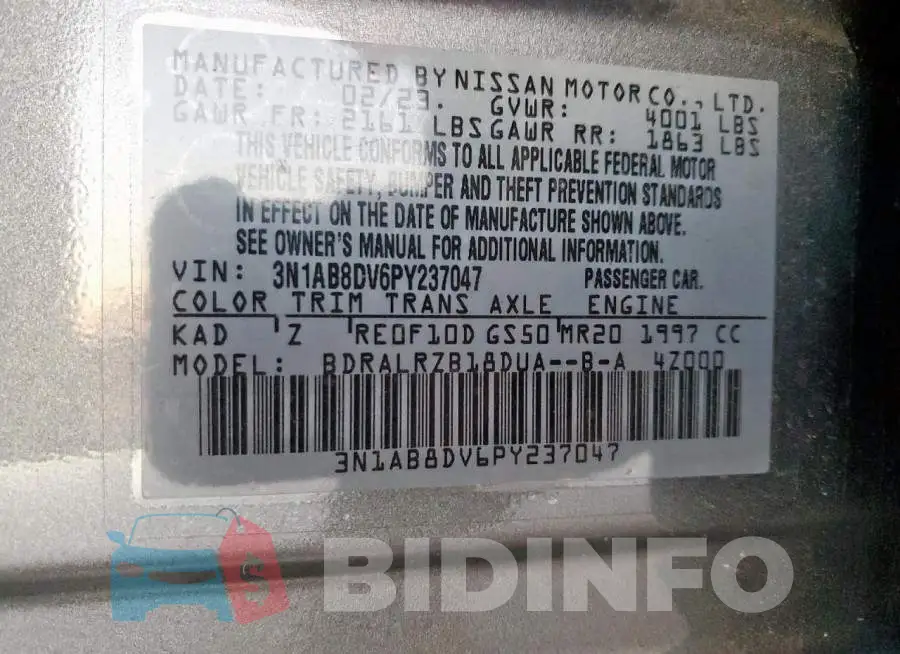 3N1AB8DV6PY237047 Photo# 12
