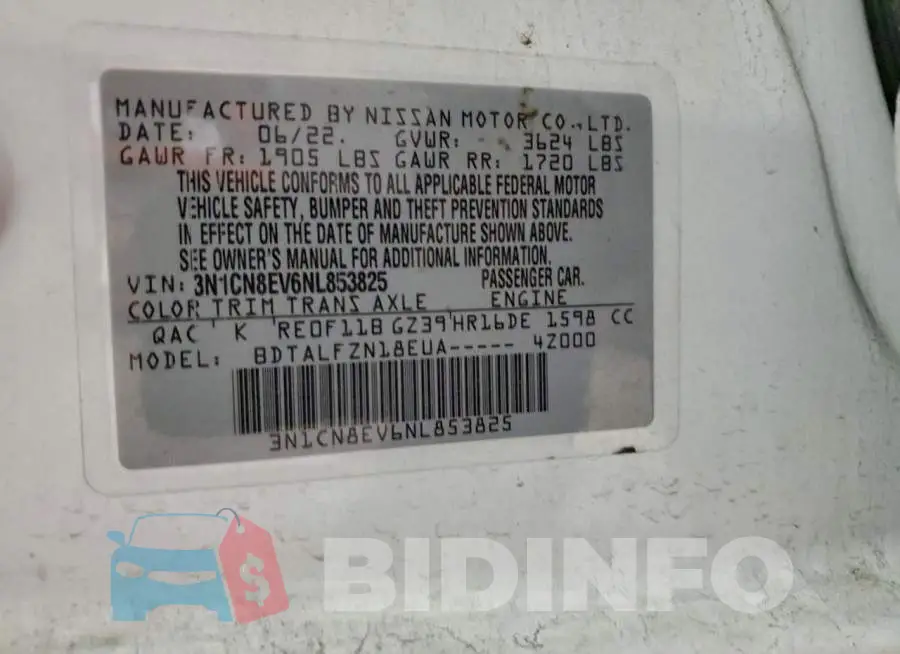 3N1CN8EV6NL853825 Photo# 13
