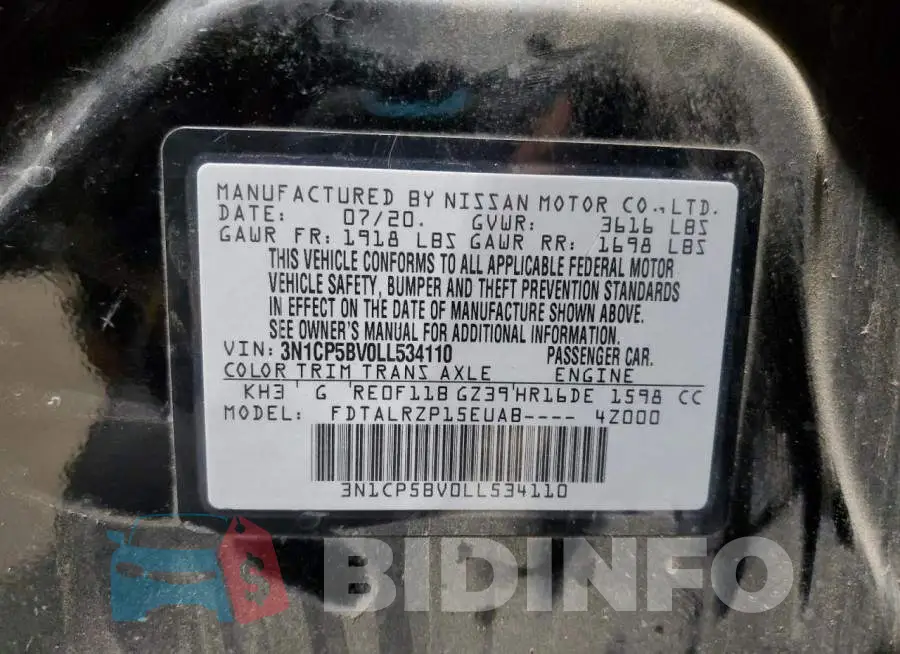 3N1CP5BV0LL534110 Photo# 12