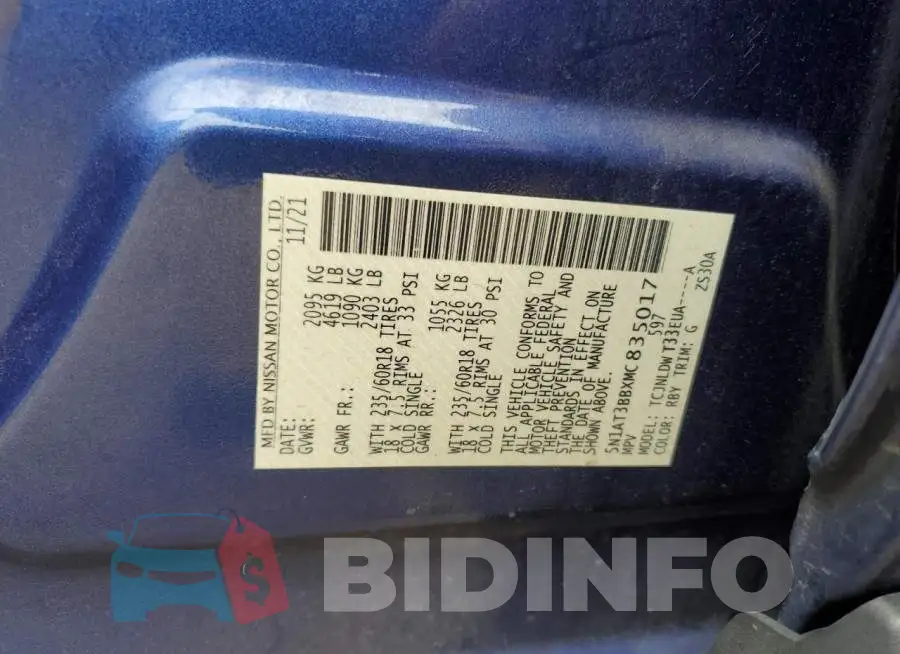 5N1AT3BBXMC835017 Photo# 13
