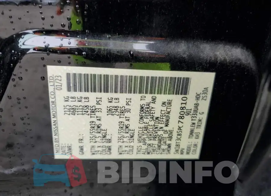 5N1BT3CB5PC780810 Photo# 13