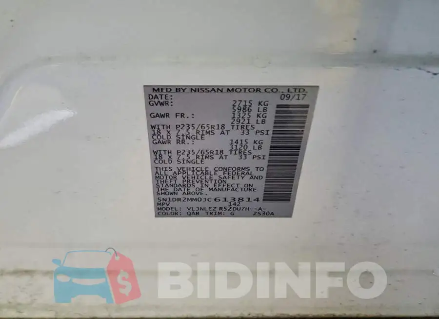 5N1DR2MM0JC613814 Photo# 13