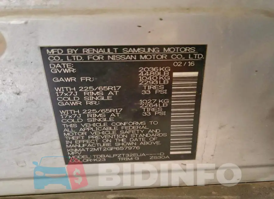 KNMAT2MT2GP657976 Photo# 14