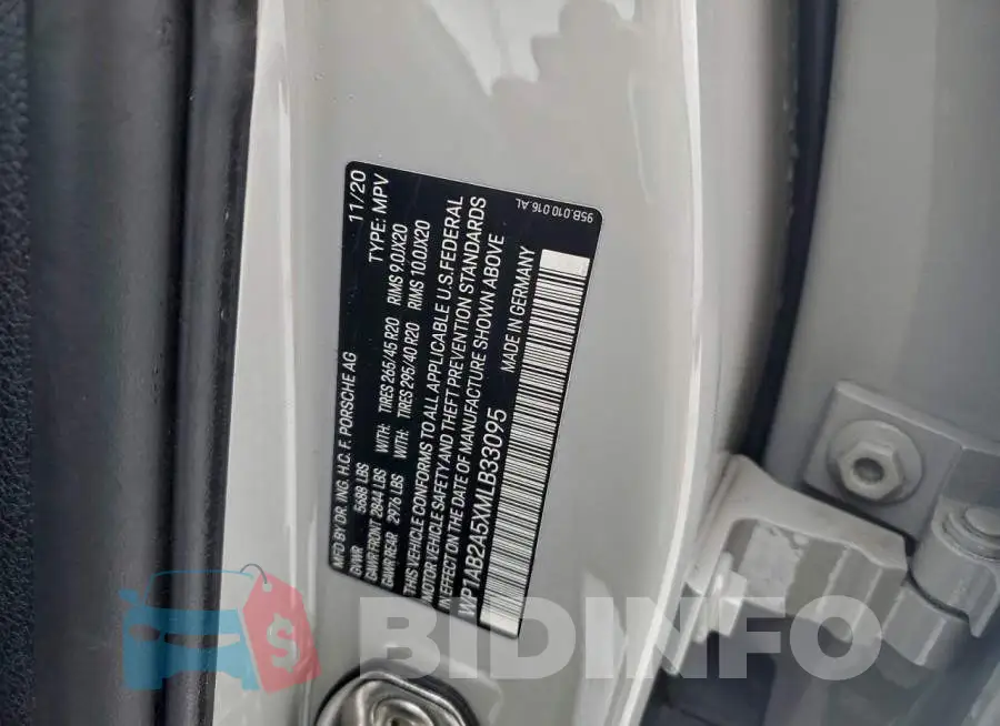 WP1AB2A5XMLB33095 Photo# 13