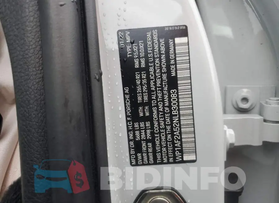WP1AF2A52NLB30083 Photo# 13
