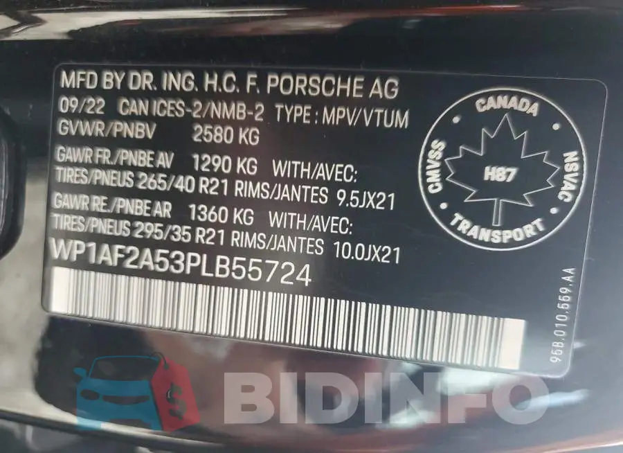WP1AF2A53PLB55724 Photo# 13