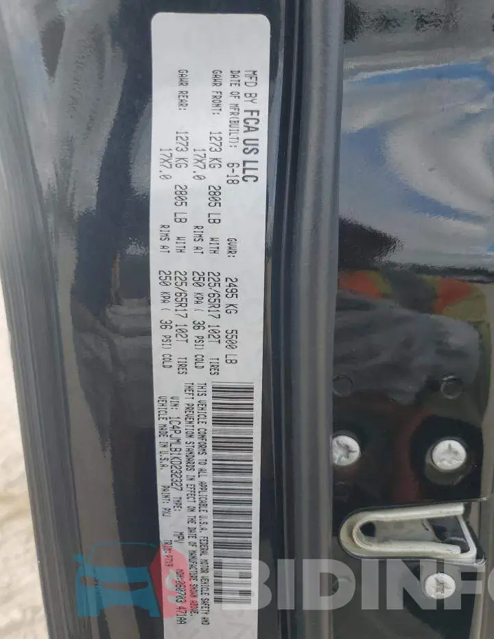 1C4PJMLB1KD232327 Photo# 13