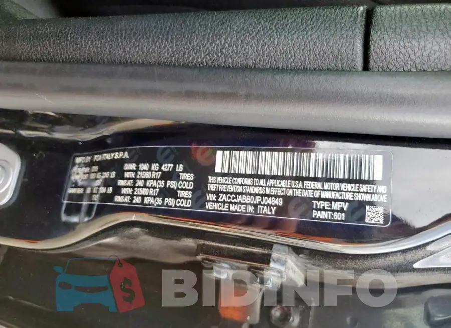 ZACCJABB0JPJ04849 Photo# 12