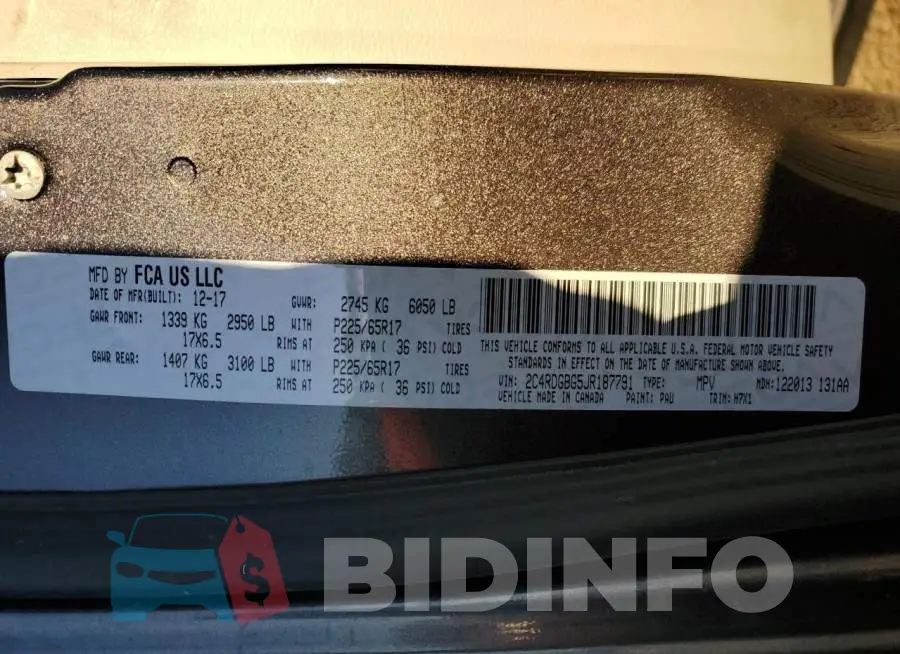 2C4RDGBG5JR187791 Photo# 13