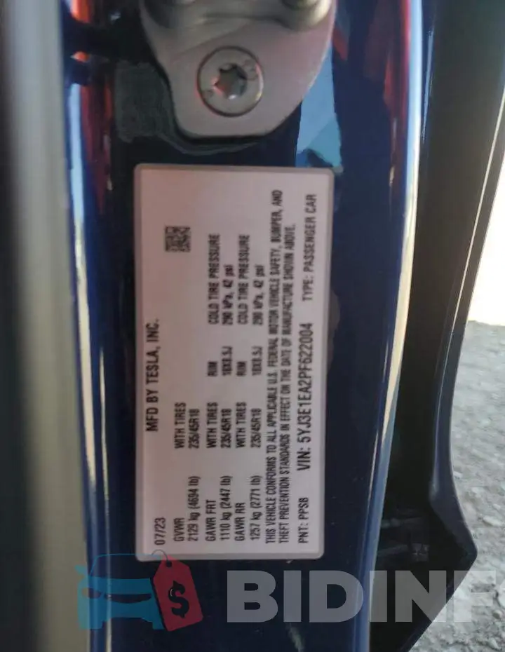 5YJ3E1EA2PF622004 Photo# 12