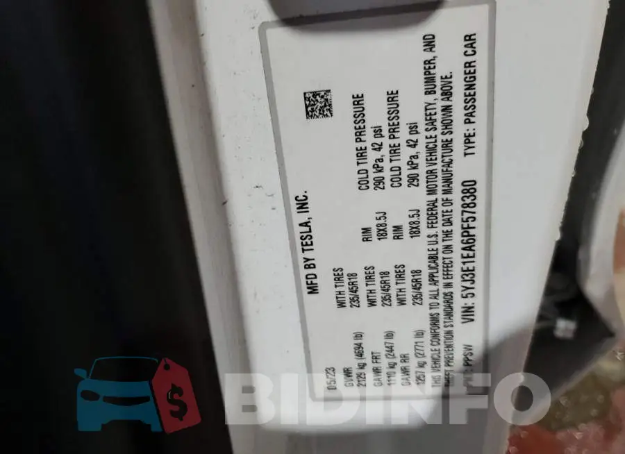 5YJ3E1EA6PF578380 Photo# 12