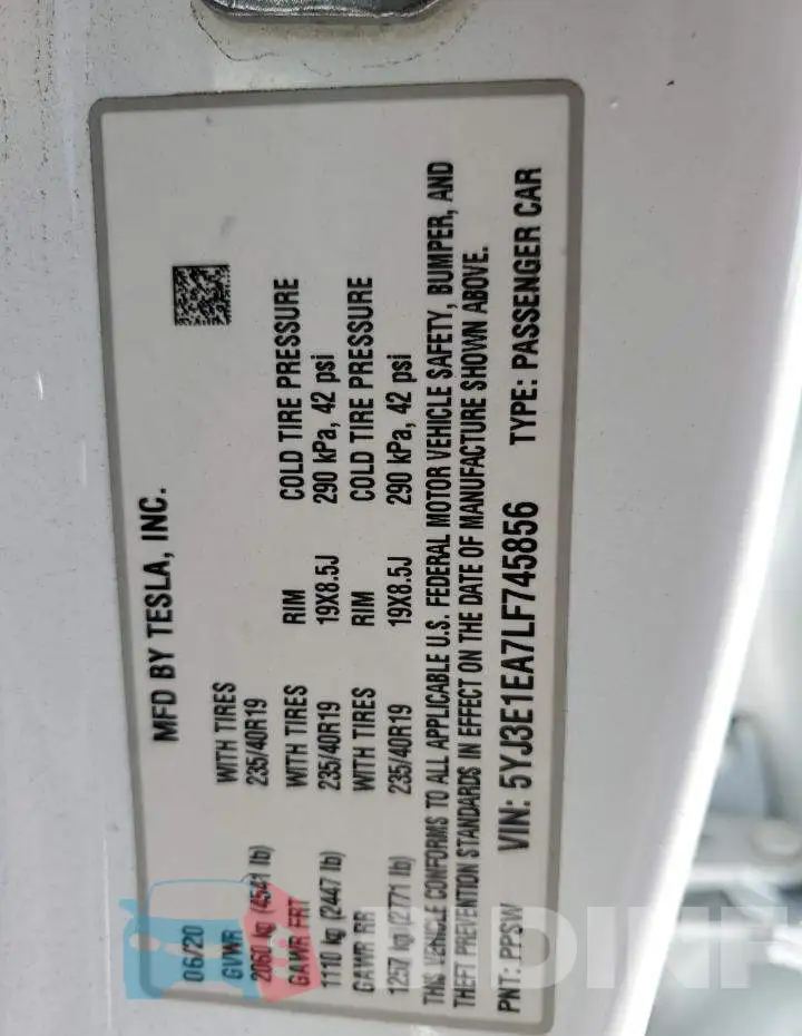 5YJ3E1EA7LF745856 Photo# 12