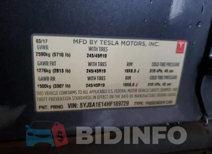 5YJSA1E14HF189729 Photo# 13