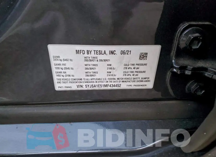 5YJSA1E51MF434452 Photo# 13