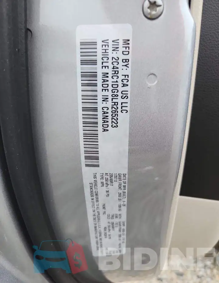 2C4RC1DG8LR265223 Photo# 13