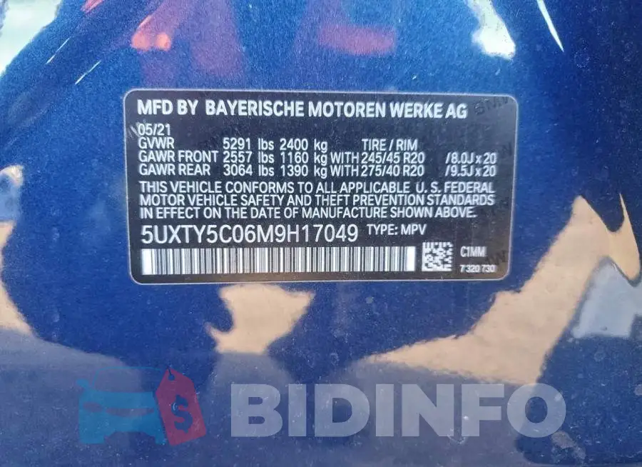 5UXTY5C06M9H17049 Photo# 13