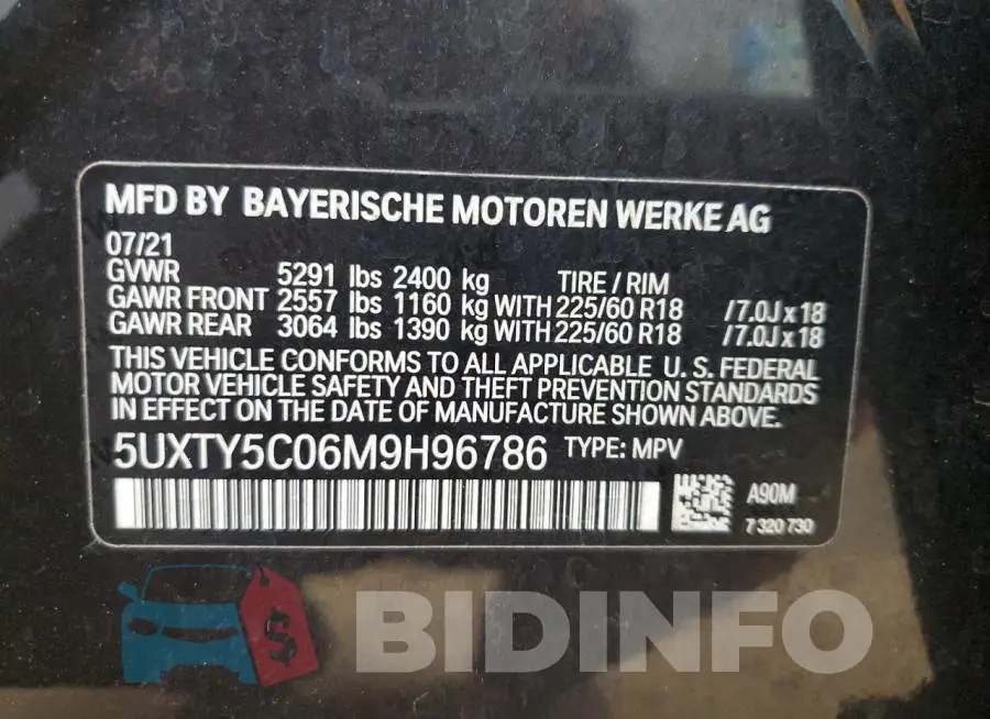 5UXTY5C06M9H96786 Photo# 13