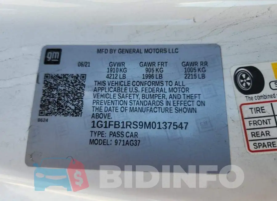 1G1FB1RS9M0137547 Photo# 13