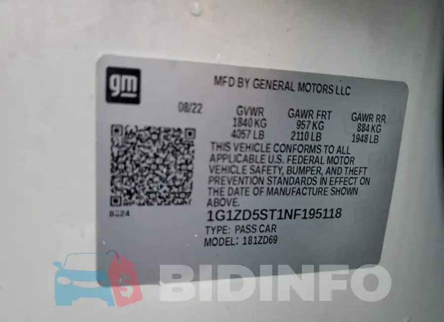 1G1ZD5ST1NF195118 Photo# 13