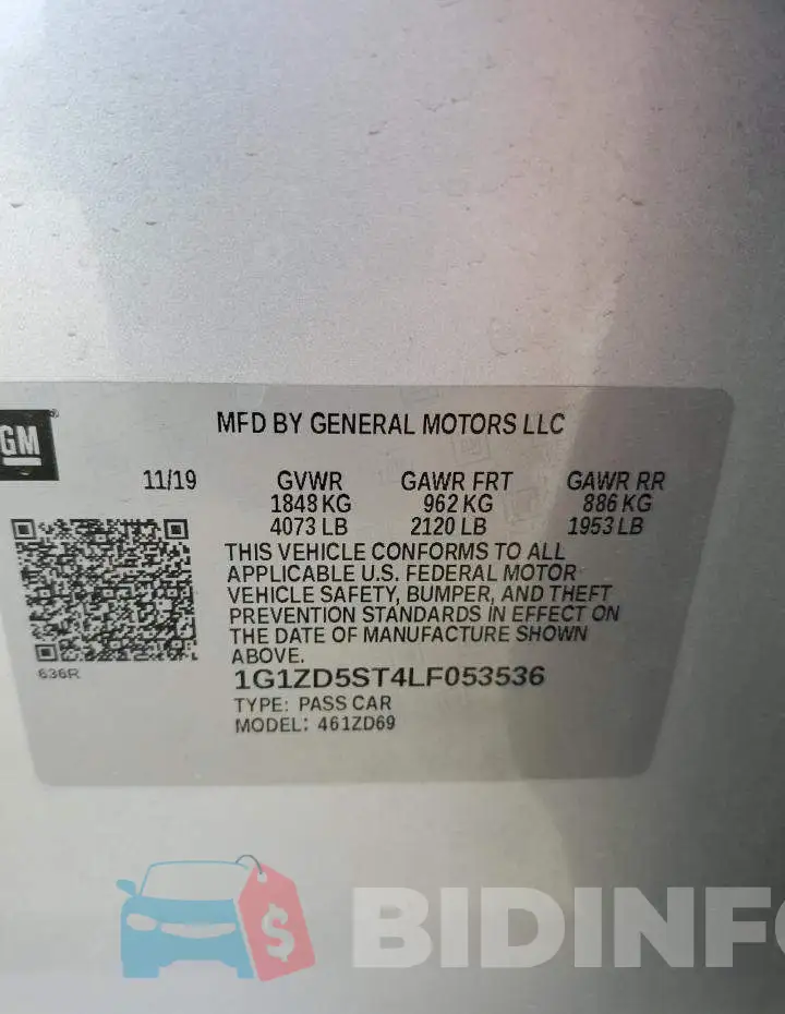 1G1ZD5ST4LF053536 Photo# 13