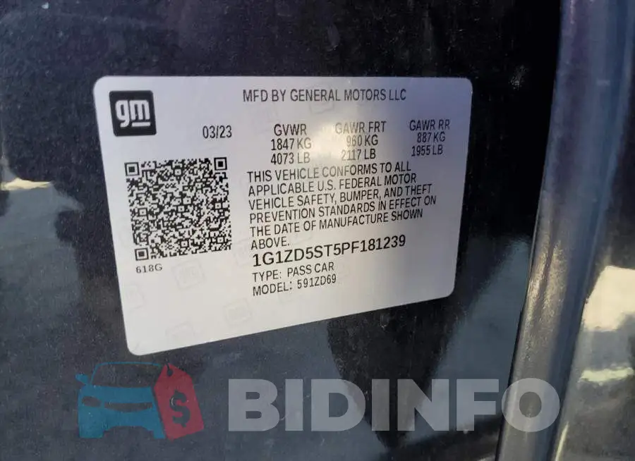 1G1ZD5ST5PF181239 Photo# 13