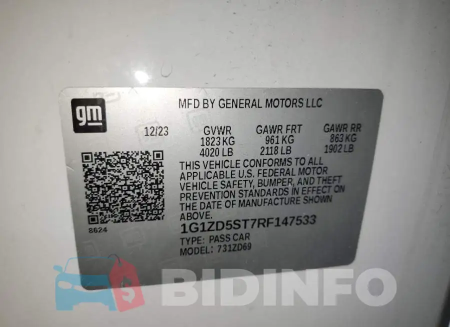 1G1ZD5ST7RF147533 Photo# 13