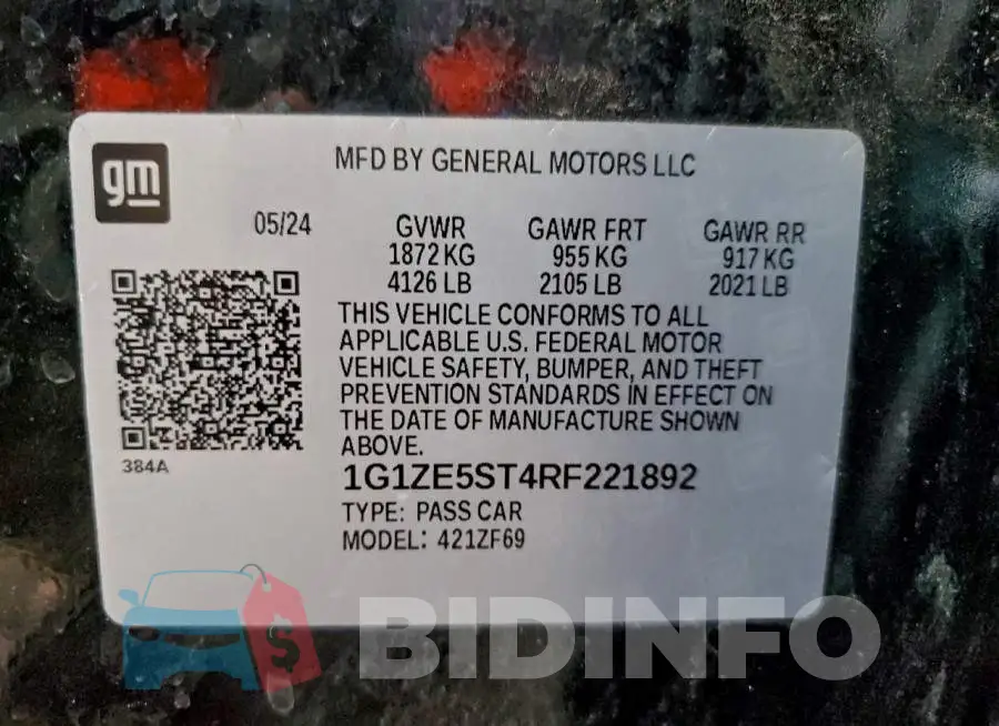 1G1ZE5ST4RF221892 Photo# 13