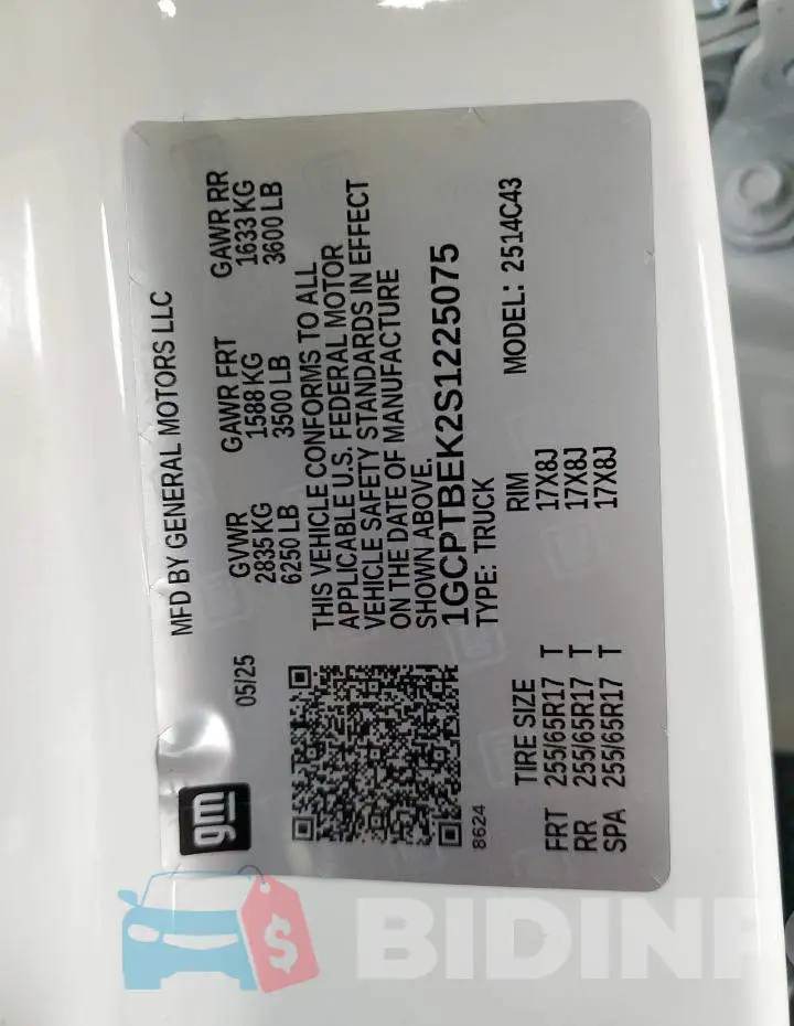 1GCPTBEK2S1225075 Photo# 13