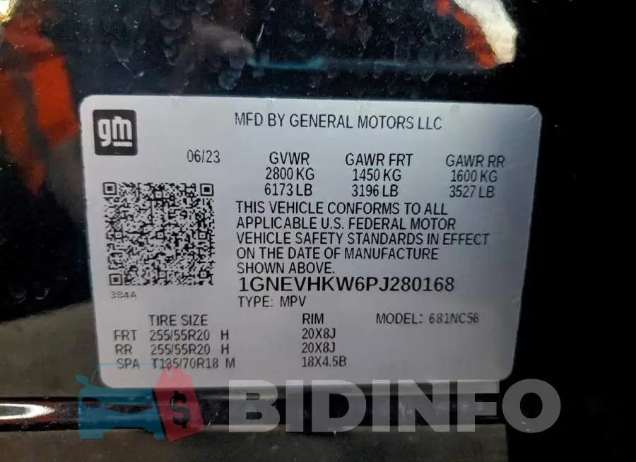 1GNEVHKW6PJ280168 Photo# 13