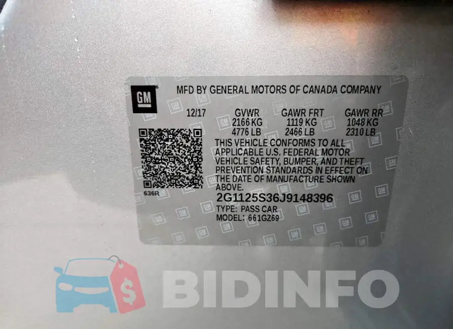 2G1125S36J9148396 Photo# 12
