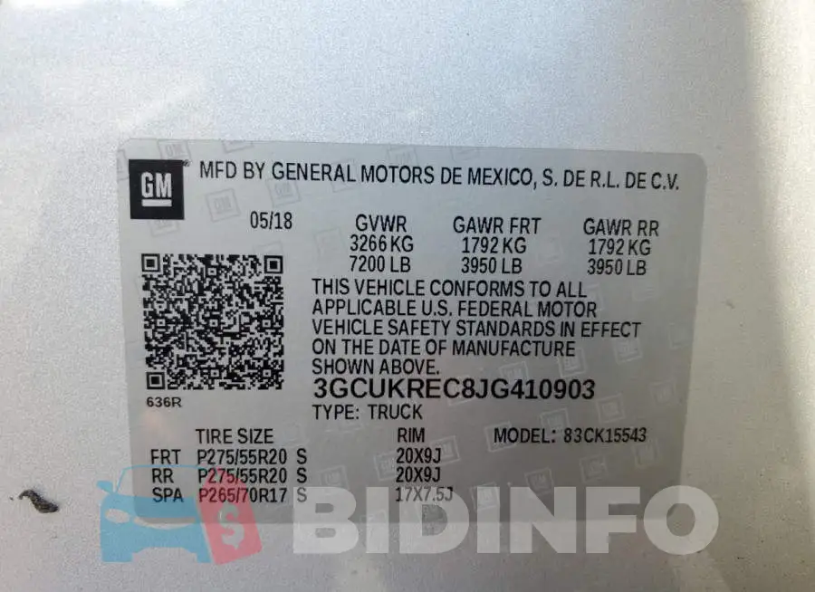 3GCUKREC8JG410903 Photo# 12