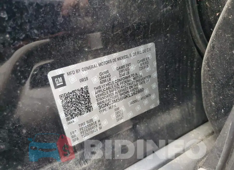 3GNCJMSB6KL162860 Photo# 12