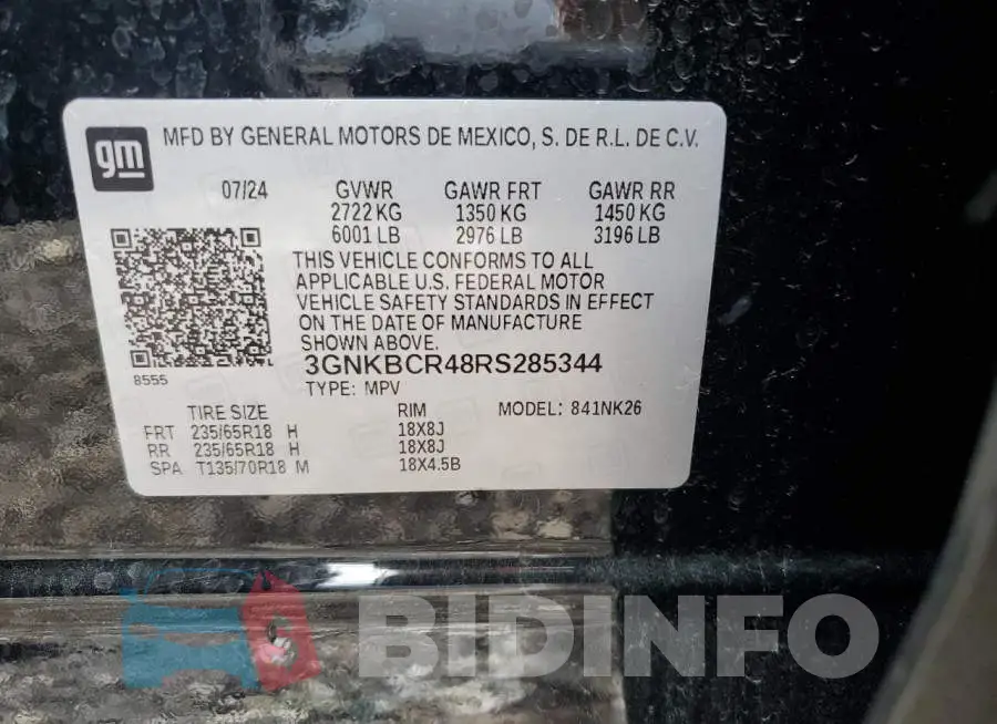 3GNKBCR48RS285344 Photo# 13